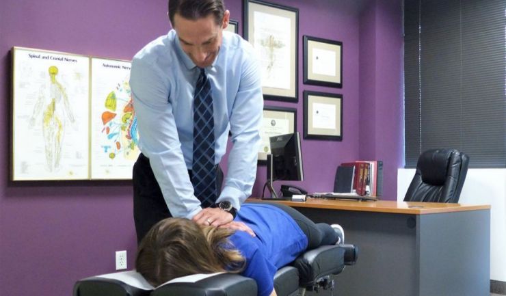 Chiropractic adjustment by Dr. Shanahan